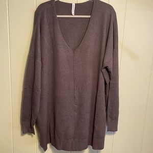 3XL charcoal Zénana Premium long sleeve knit top. Never been worn